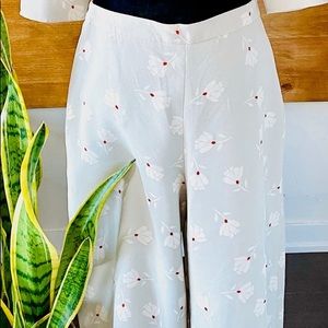 Zara wide leg floral pants
